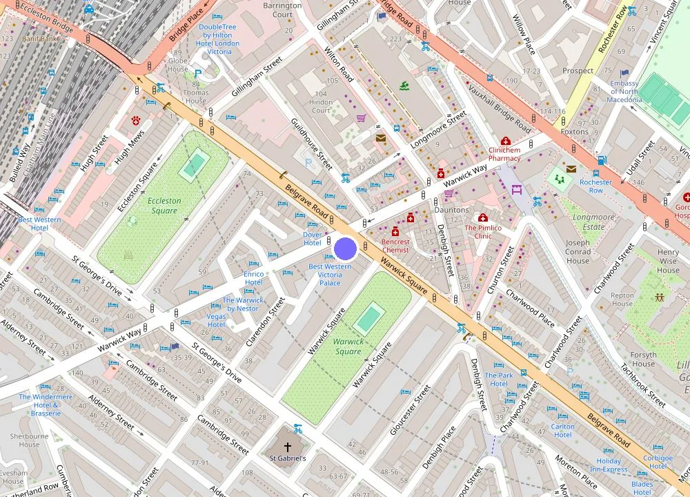 Map: Best Western Victoria Palace